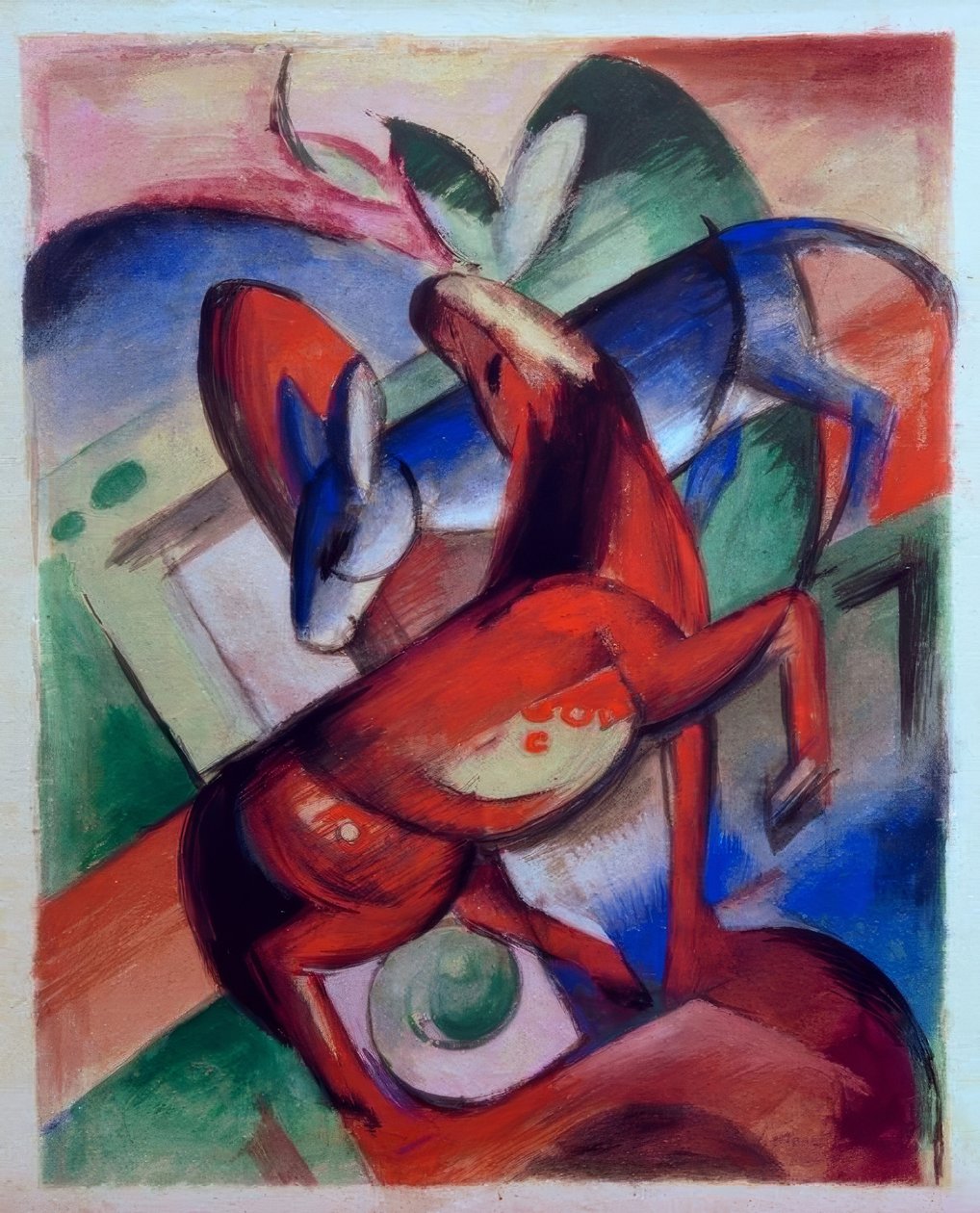 Pferd und Esel von Franz Marc