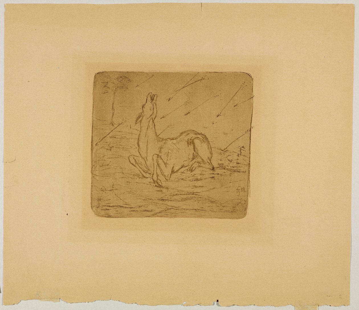Sterbendes Reh von Franz Marc