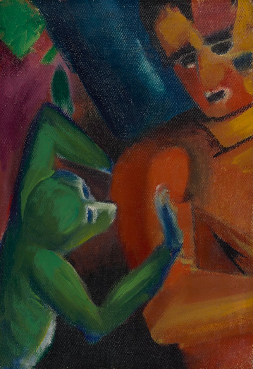 Äffchen und Mensch von Franz Marc