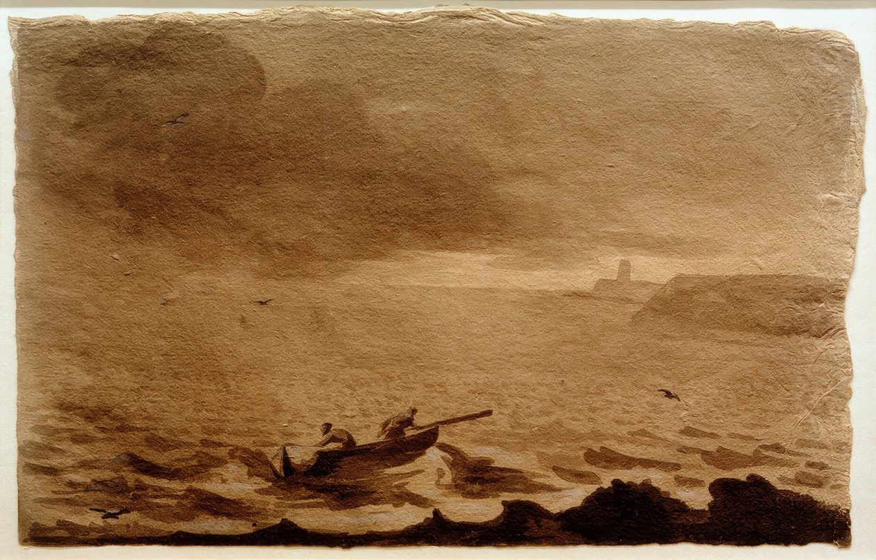 Küstenlandschaft bei aufziehendem Sturm von Franz Pforr