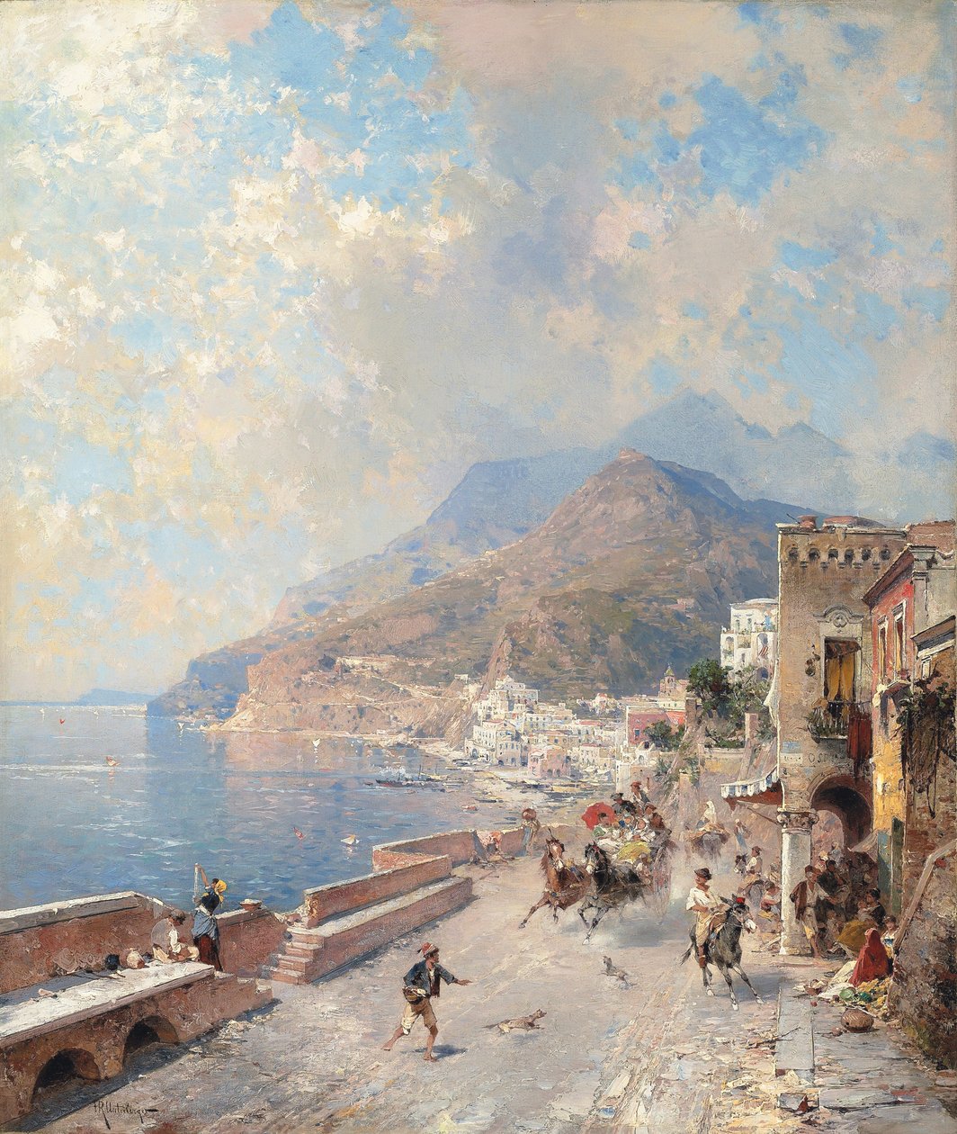 Golf von Salerno, Amalfi von Franz Richard Unterberger