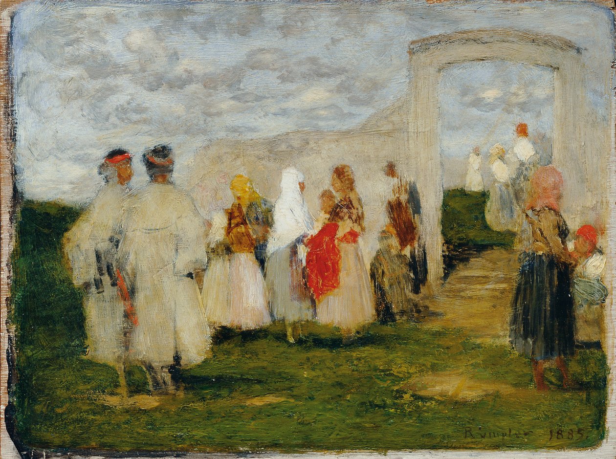 Kirchgang in Lundenburg von Franz Rumpler