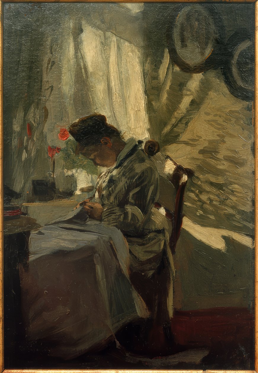 Näherin am Fenster von Franz Skarbina