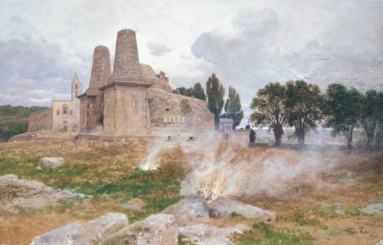 Ruinen eines Tempels, Südamerika von Franz Thiele