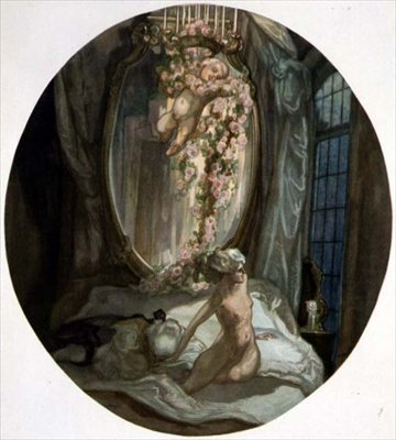 Frau auf einem Bett von Franz von Bayros (1866 1924)