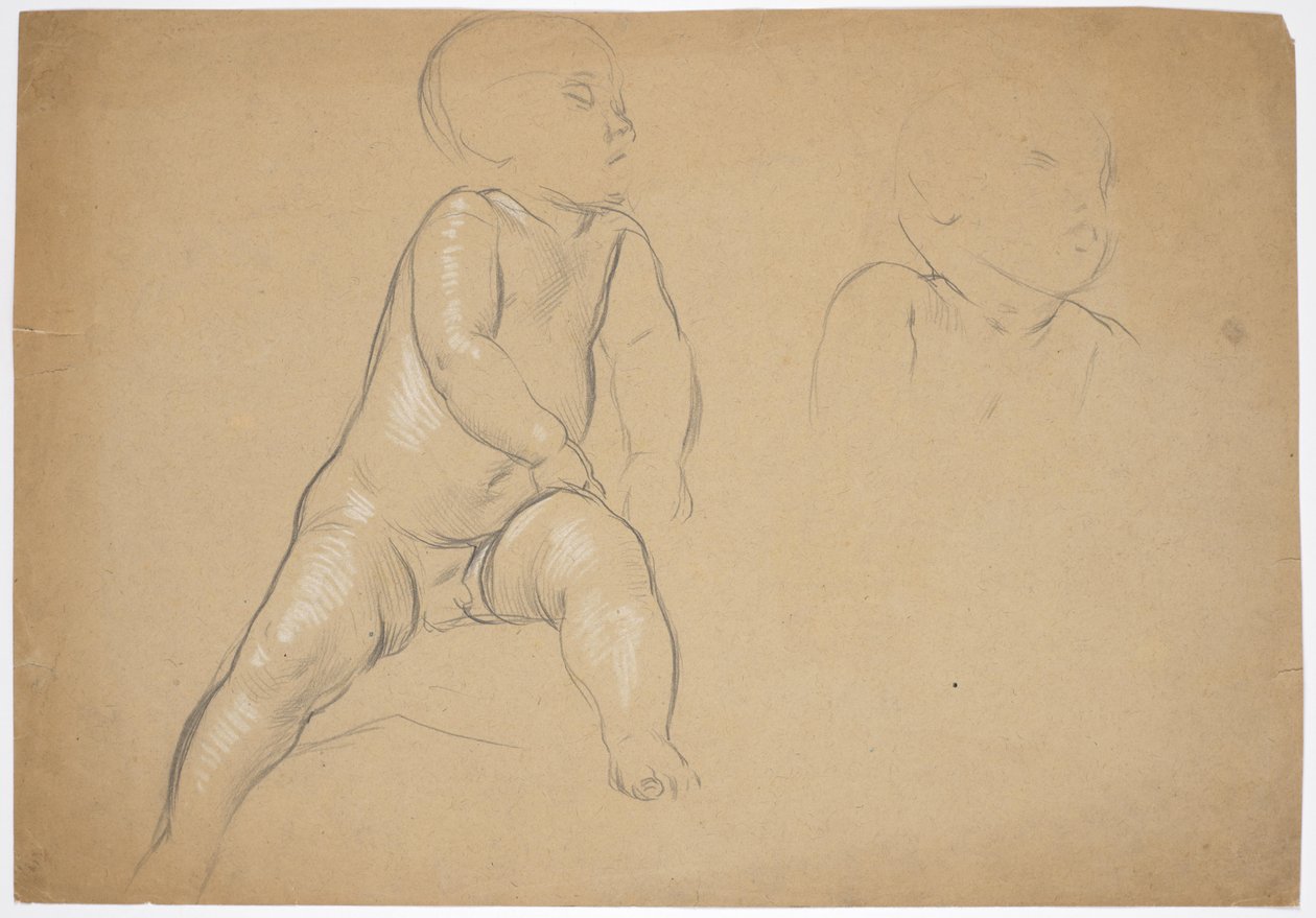 Kinderaktstudie von Franz von Matsch