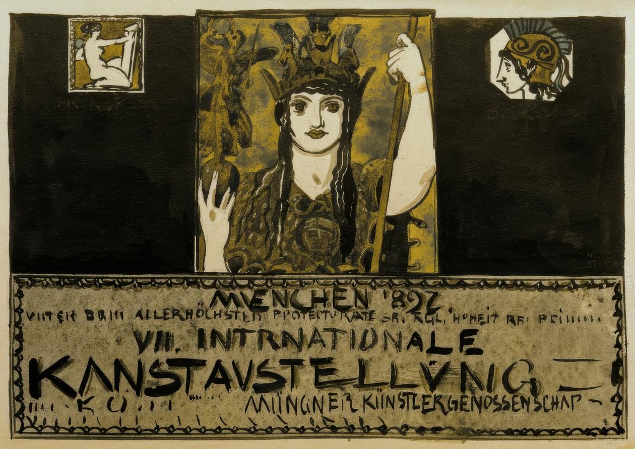 F. v. Stuck, Plakatentwurf 1897 von Franz von Stuck