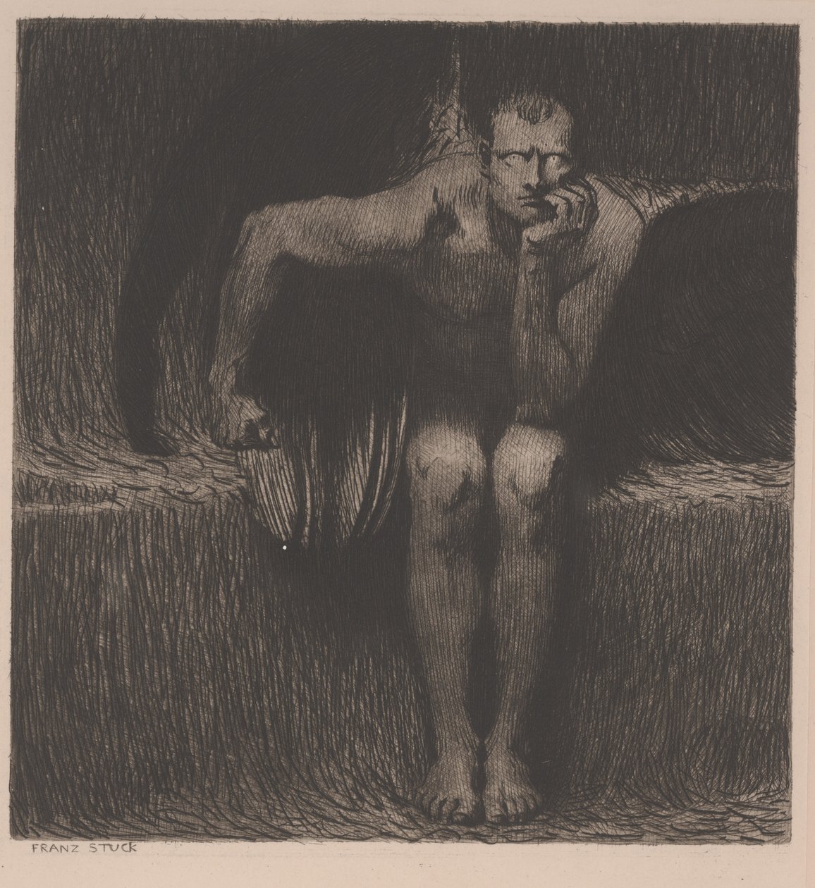 Luzifer, ca. 1890 von Franz von Stuck