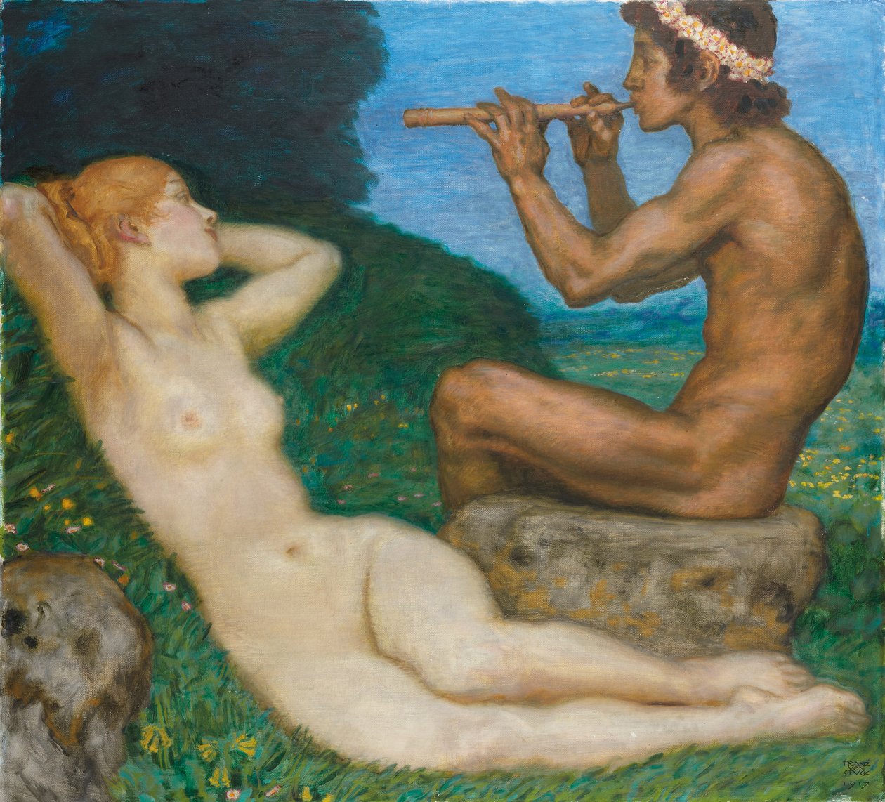 Frühlingsliebe von Franz von Stuck