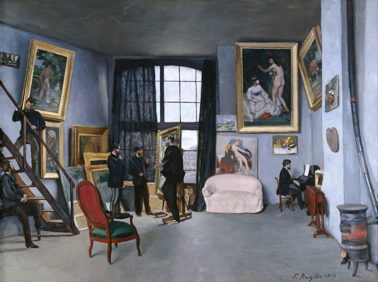 Das Atelier von Bazille von Frédéric Bazille