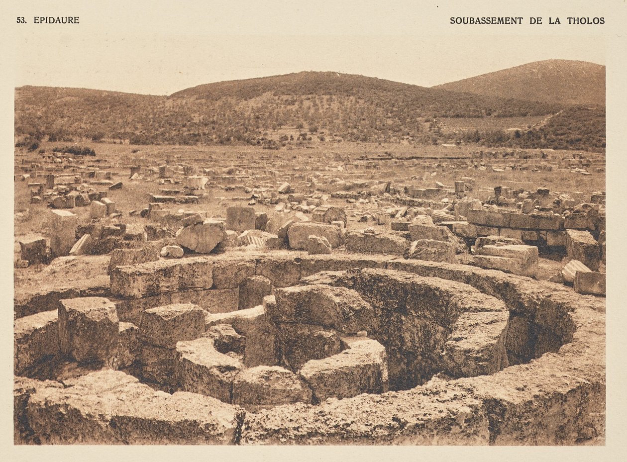 Epidaurus. Sockel der Tholos von Frédéric Boissonnas