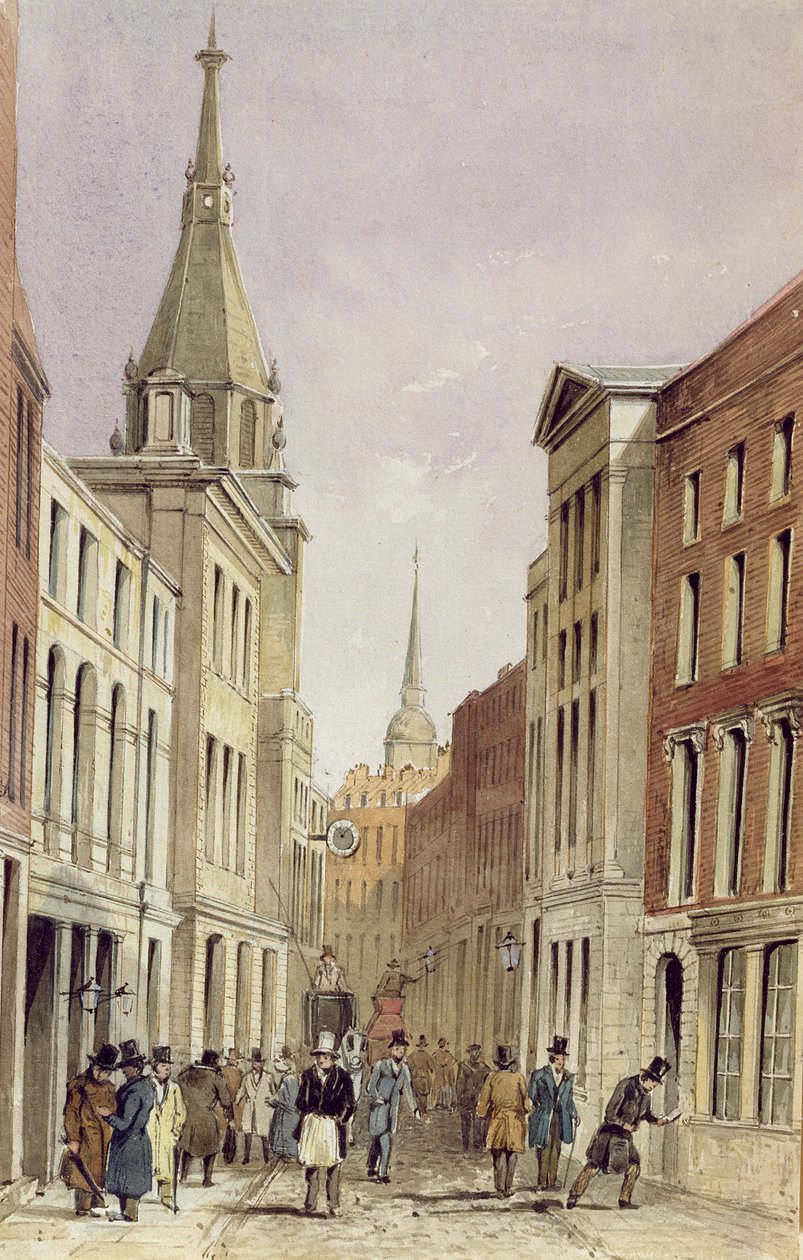 Lombard Street East, mit St. Edmund the King von Frederick Shepherd