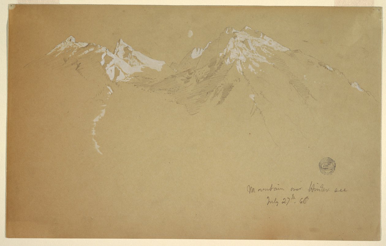 Berg über Hintersee von Frederic Edwin Church