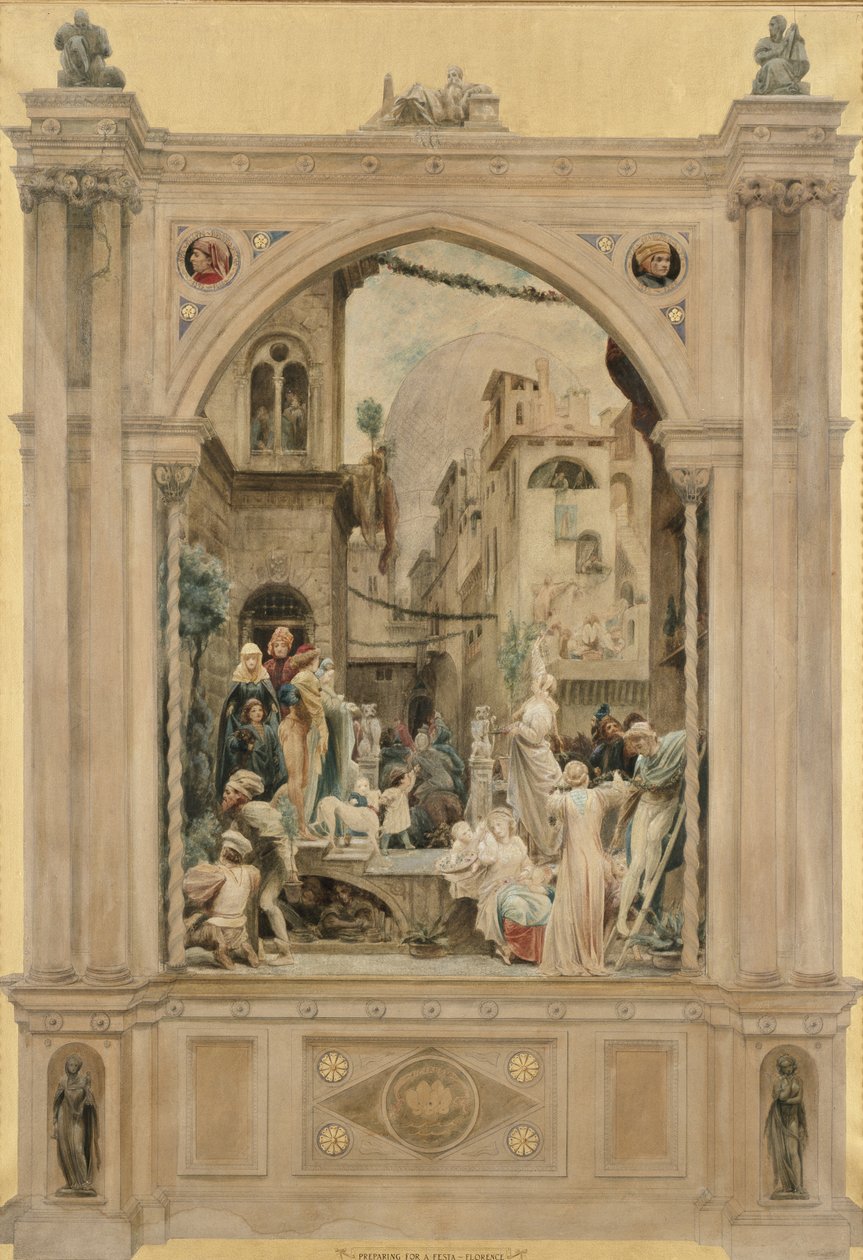 Vorbereitung für ein Fest, 1851 von Frederic Leighton