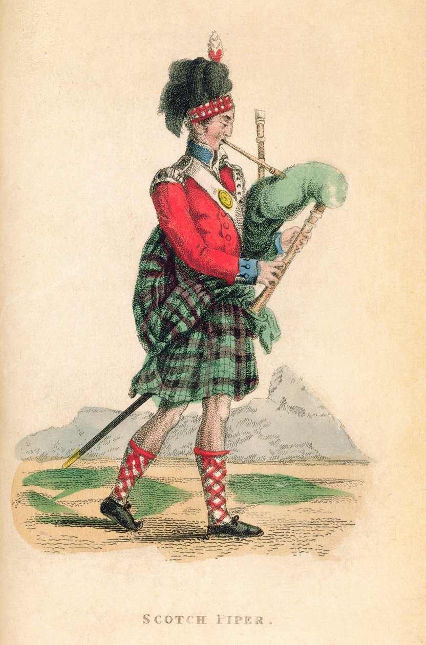 Der schottische Dudelsackspieler aus Ackermanns 