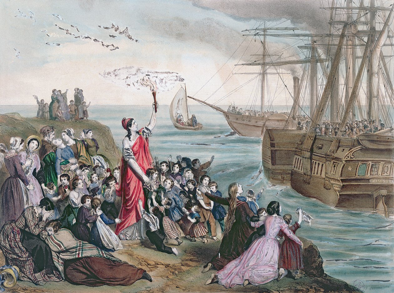 Abschied von Männern, die ins Exil geschickt werden, 1850 von Frederic Sorrieu