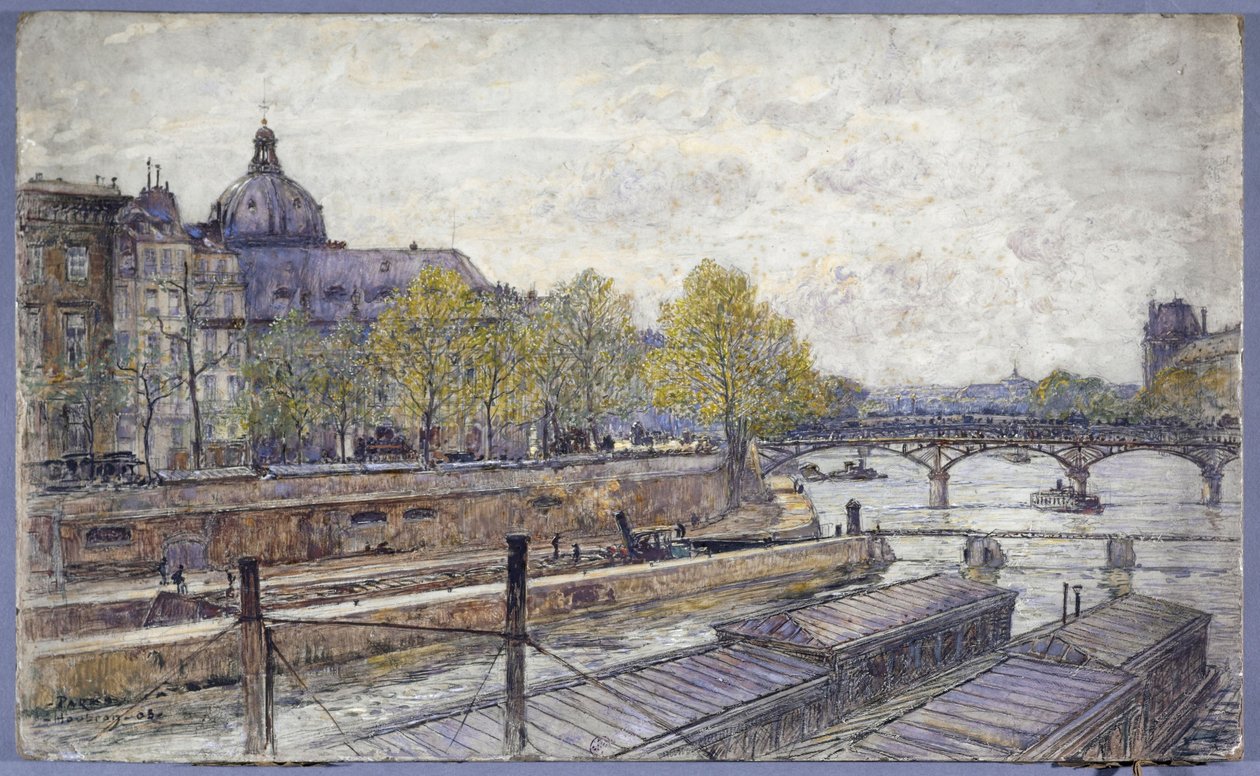 Quai Conti und Pont des Arts von Frederic Anatole Houbron