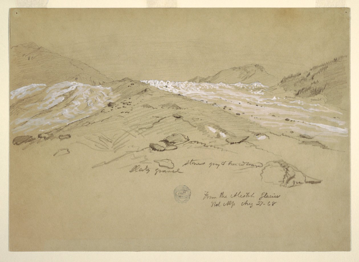 Aletschgletscher, Berner Alpen, Schweiz von Frederic Edwin Church