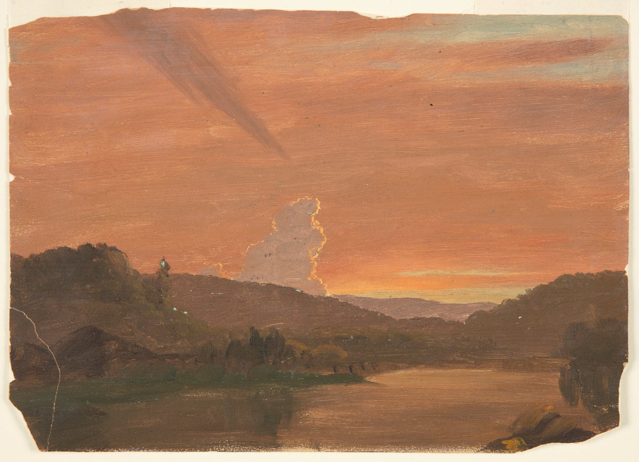 Wolkenstudie bei Sonnenuntergang von Frederic Edwin Church