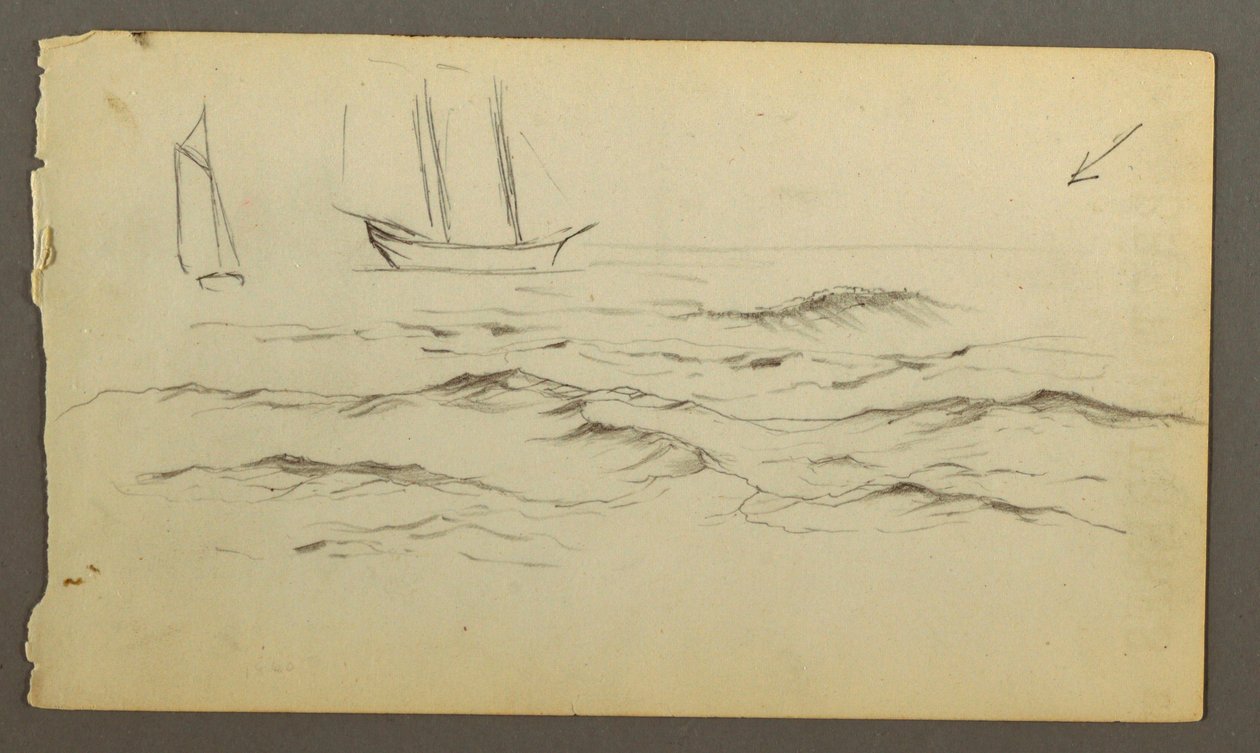 Zwei Segelboote, Wellen von Frederic Edwin Church
