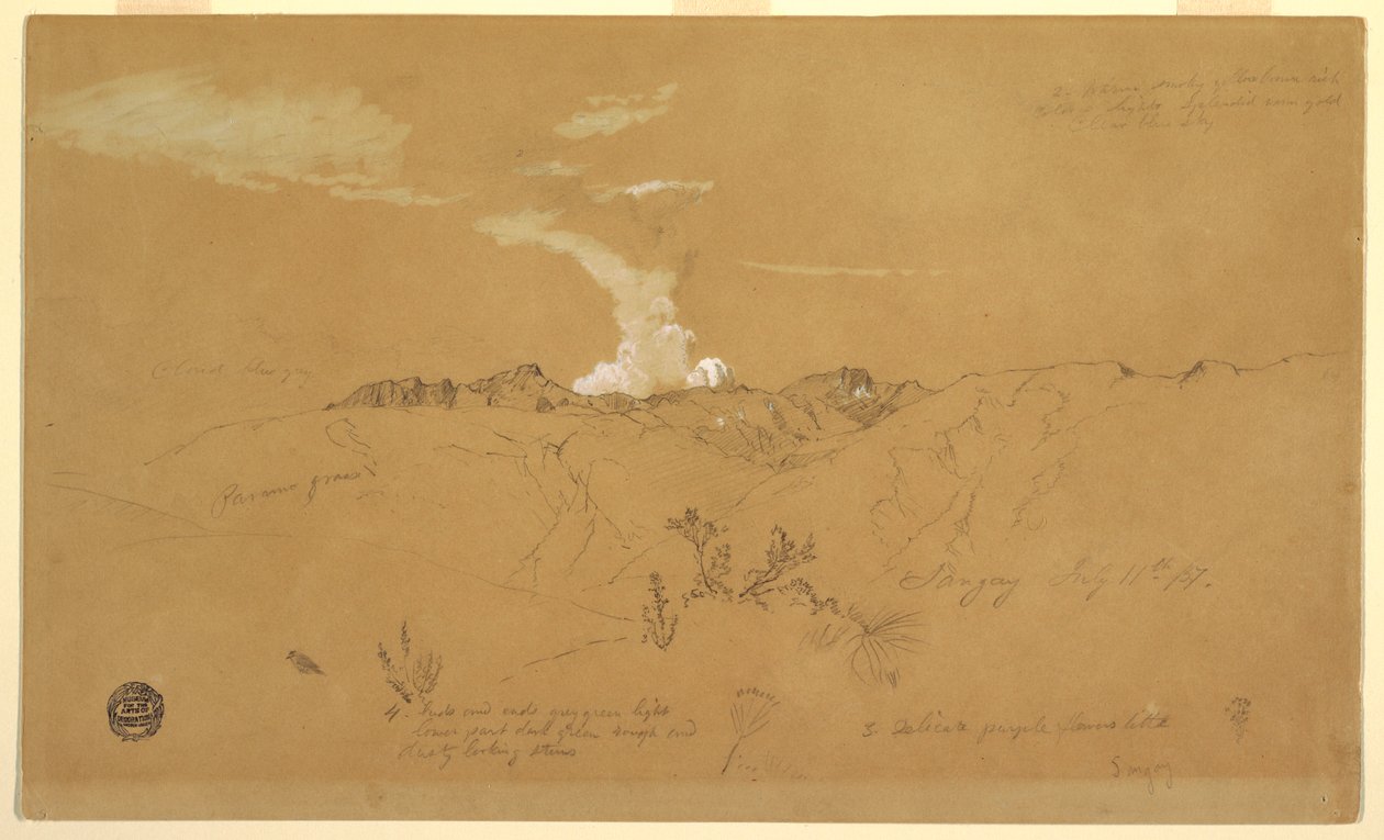 Vulkan Sangay, 11. Juli 1857 von Frederic Edwin Church