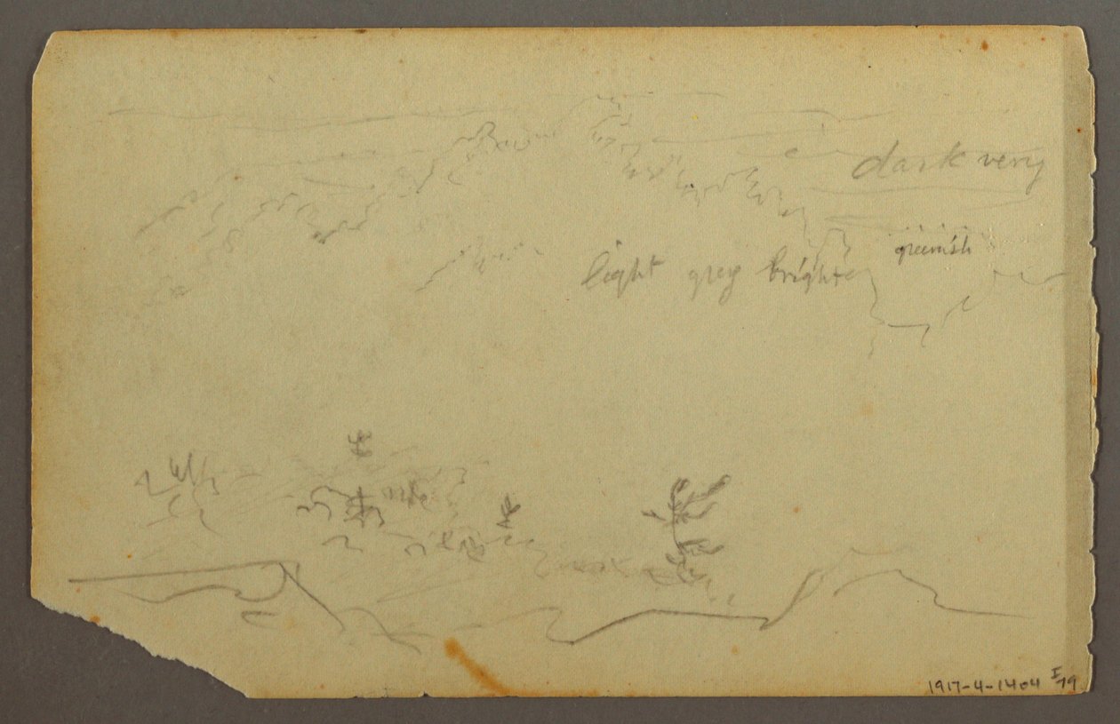 Zeichnung, Bewaldete Landschaft, 1844 von Frederic Edwin Church