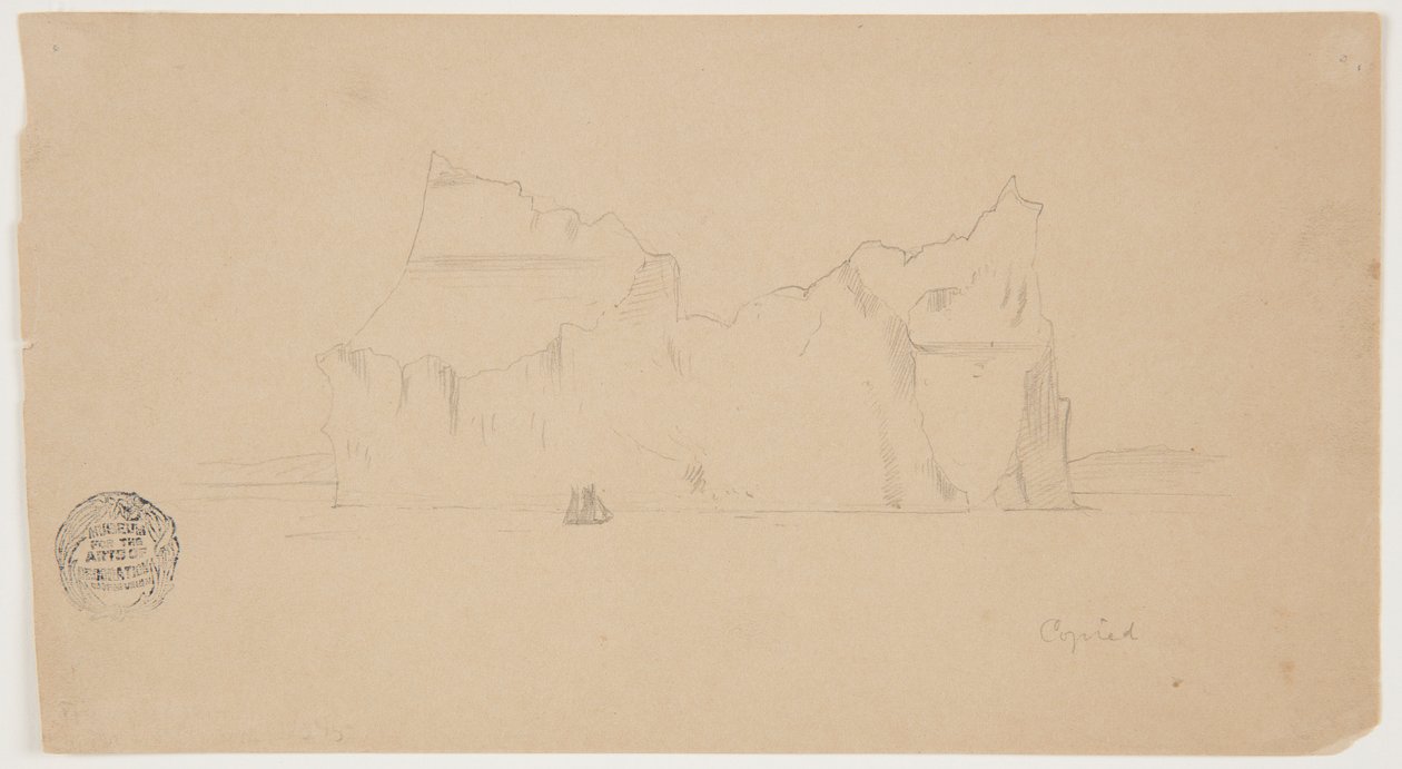 Schwimmender Eisberg mit Segelboot von Frederic Edwin Church