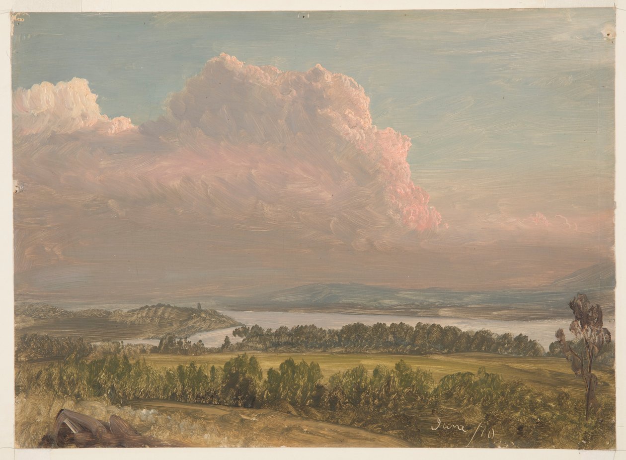 Hohe Wolken über dem Hudson von Frederic Edwin Church