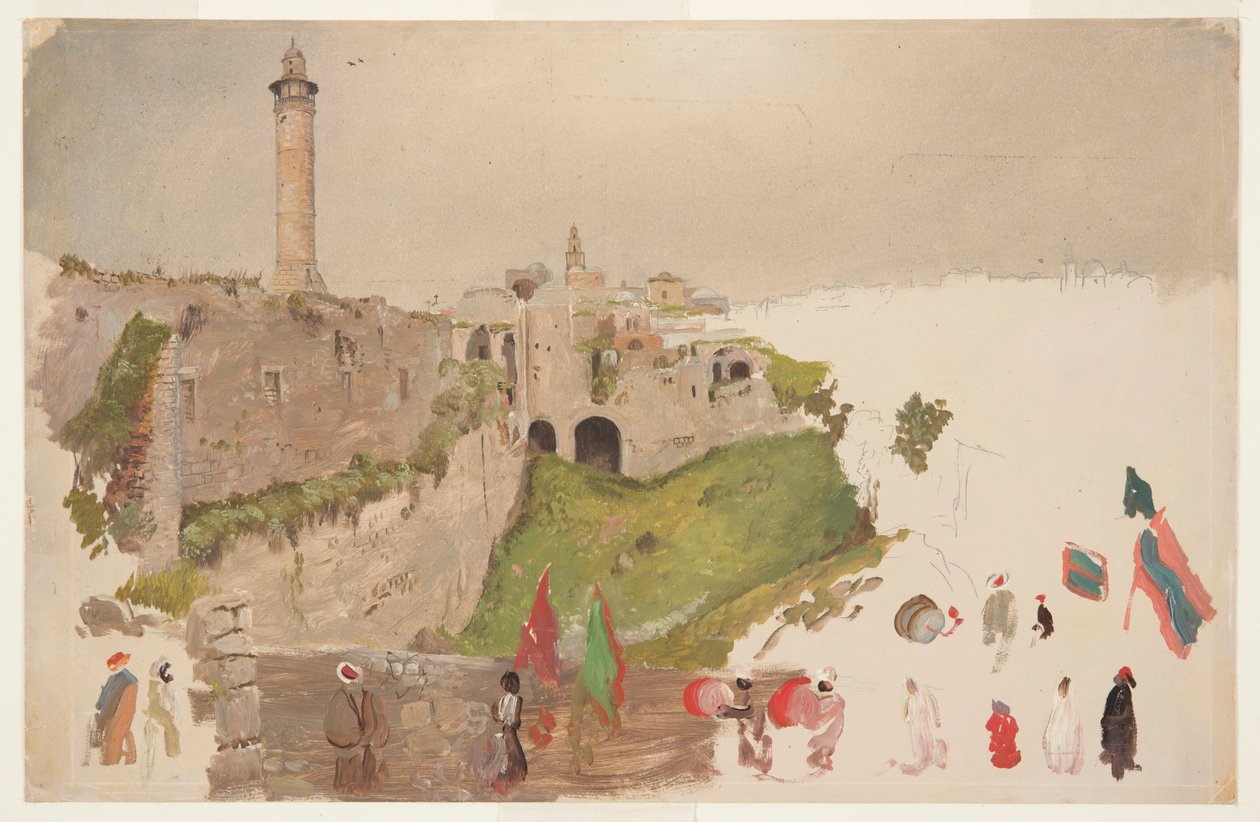 Parade, die in die Stadt Jaffa einzieht von Frederic Edwin Church