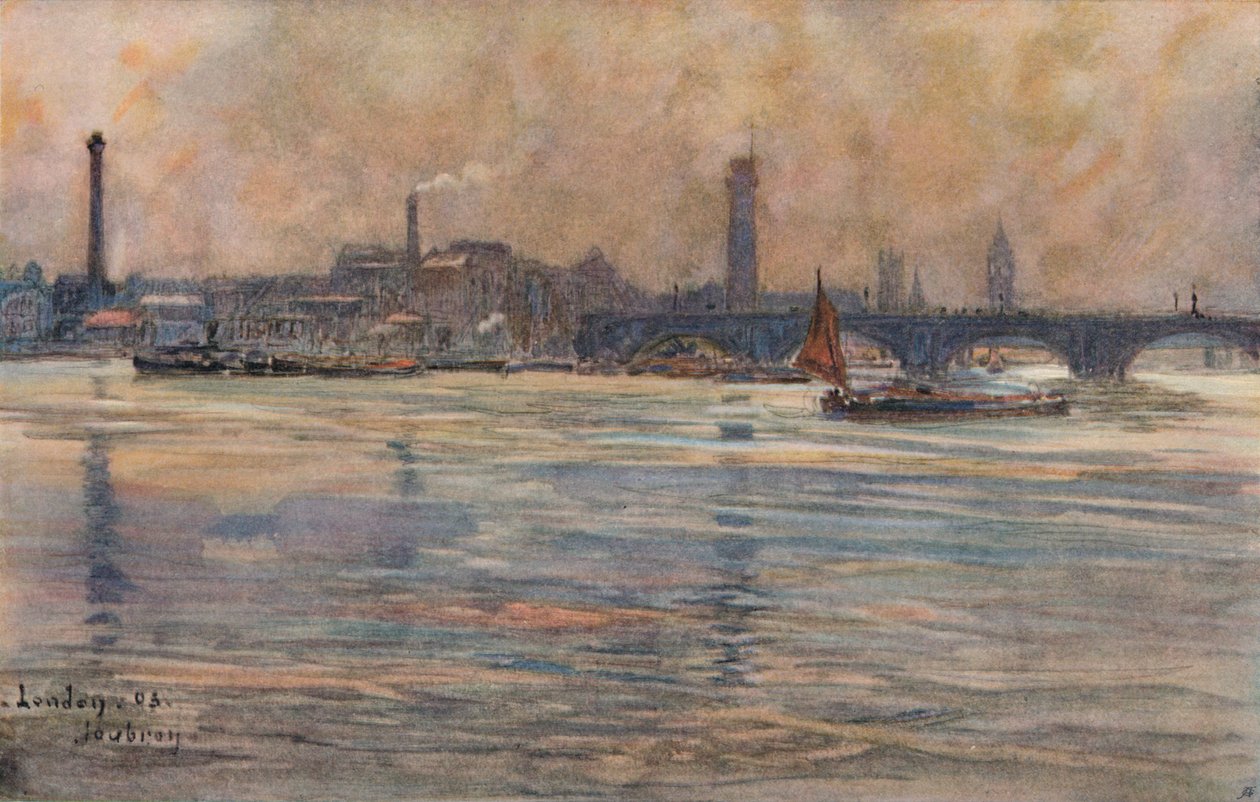 Die Themse, London, ca. 1893 von Frederic Anatole Houbron