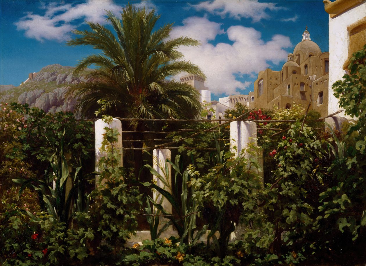 Garten eines Gasthauses, Capri, 1859 von Frederic Leighton