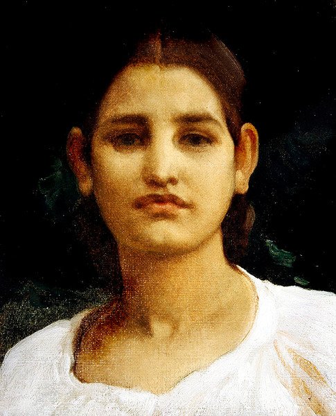 Kopf eines Mädchens von Frederic Leighton