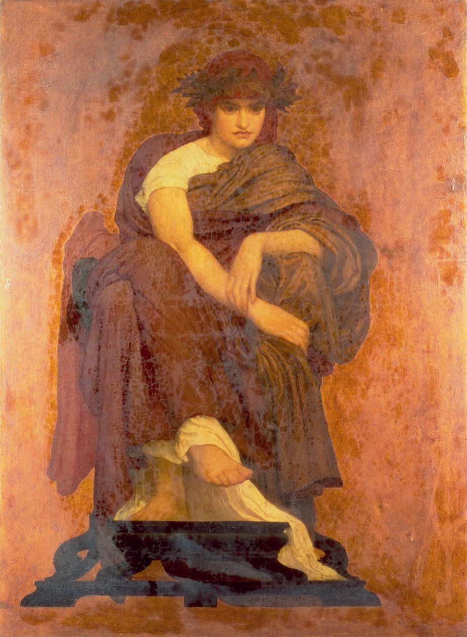 Mnemosyne, die Mutter der Musen von Frederic Leighton