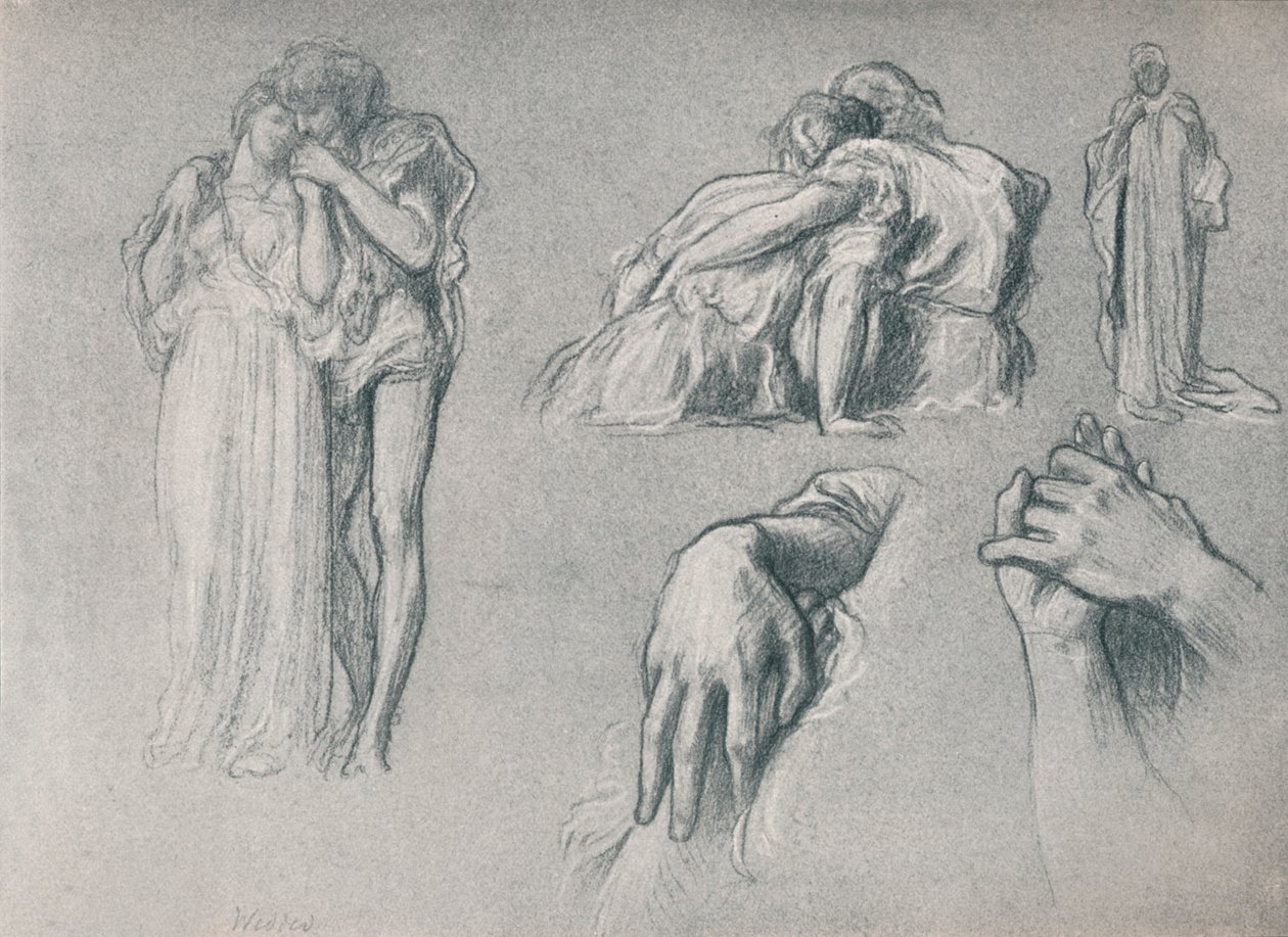 Studien für Verheiratet, 1882, 1897 von Frederic Leighton