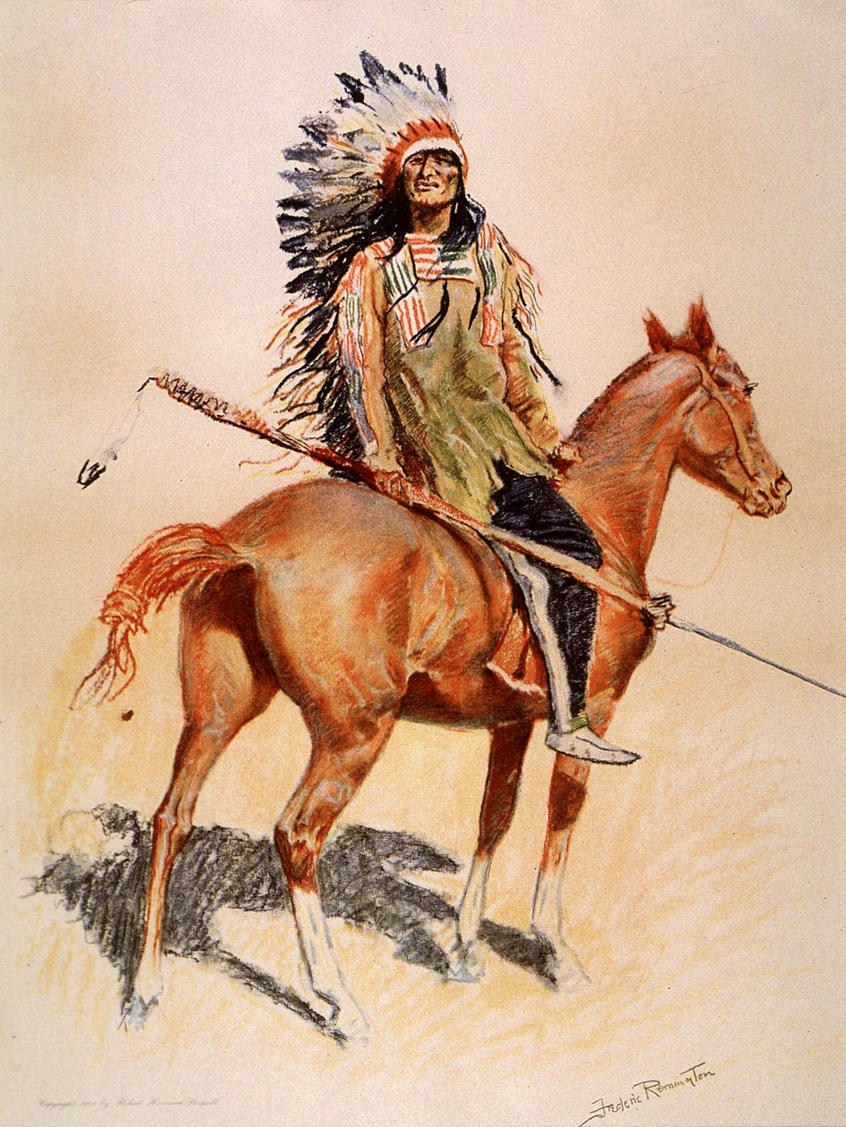 Ein Sioux-Häuptling von Frederic Remington