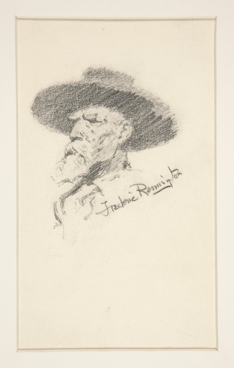 Kopf eines Mannes von Frederic Remington