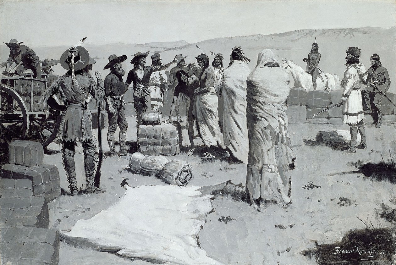 Der Dolmetscher winkte dem Jüngling von Frederic Remington