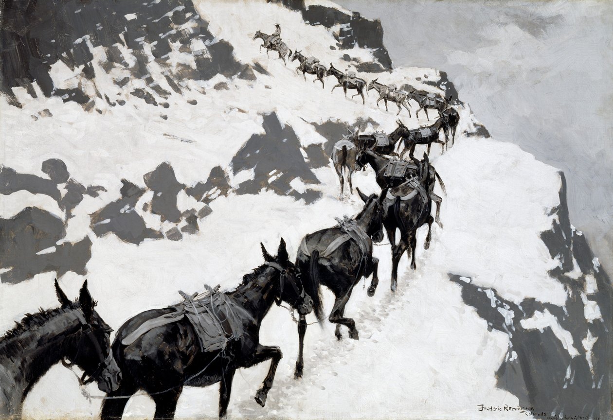 Das Maultierpack von Frederic Remington