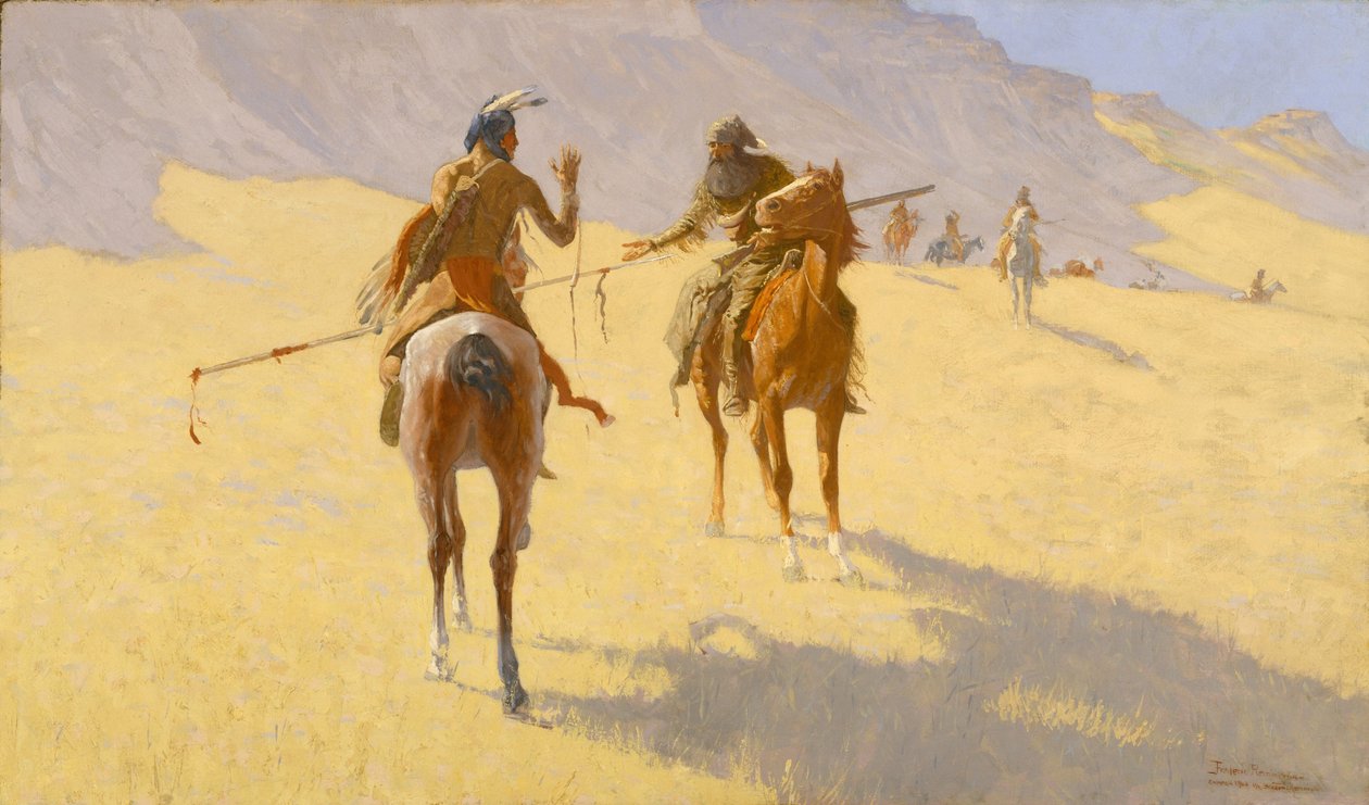 Die Unterredung von Frederic Remington