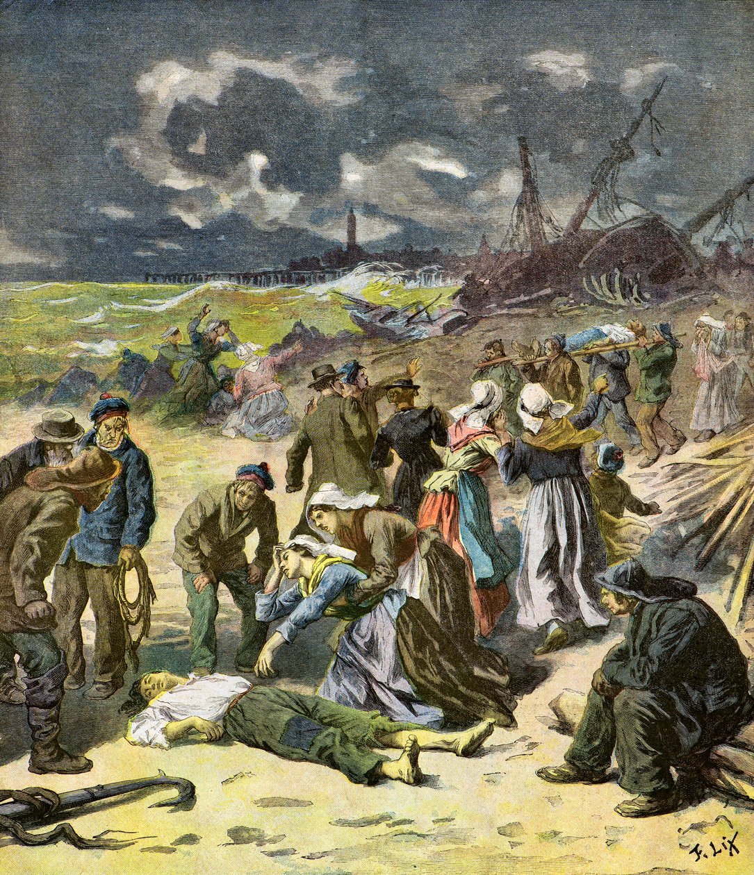 Entdeckung toter Matrosen von Frederic Theodore Lix