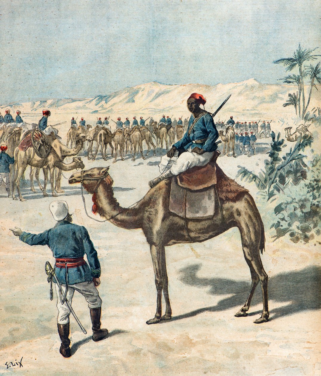 Französische Kolonialtruppen von Frederic Theodore Lix