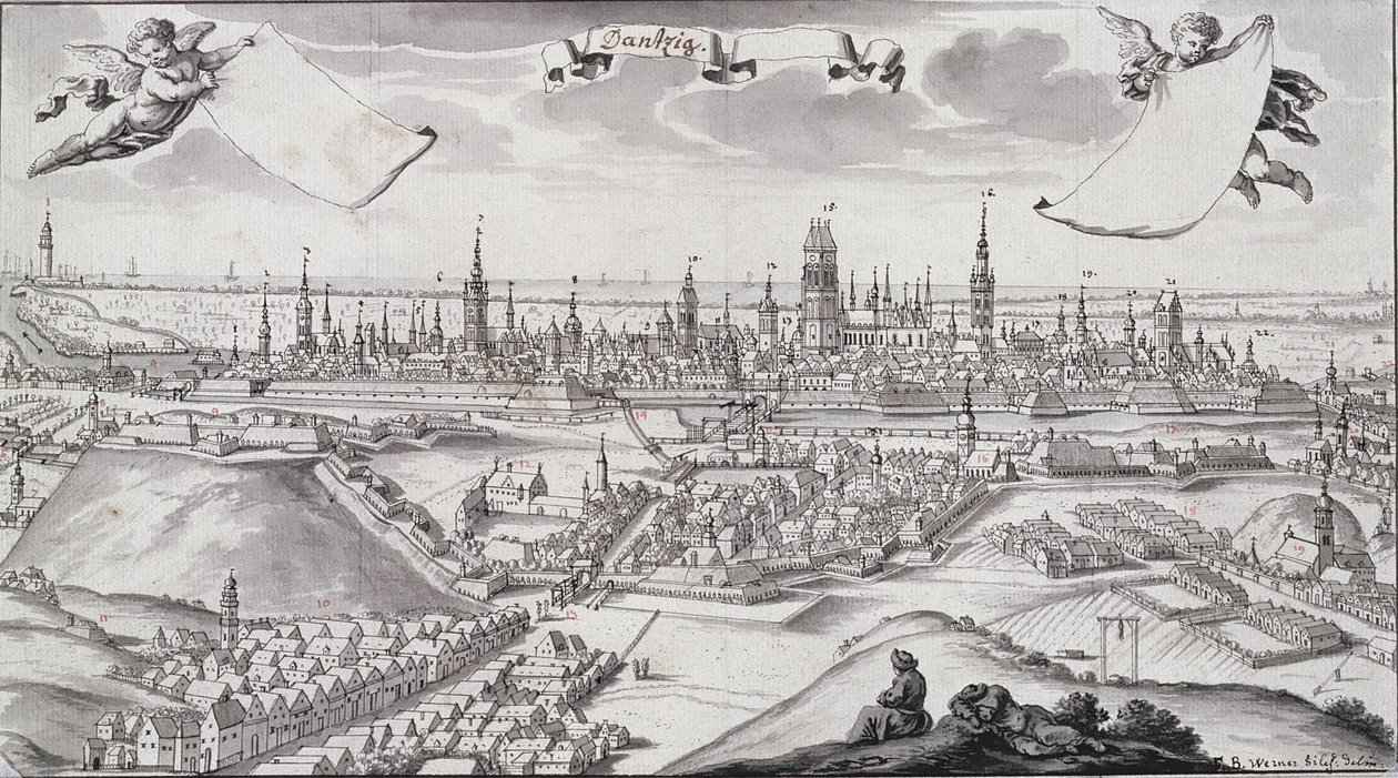 Panorama von Danzig von Frederich Wener
