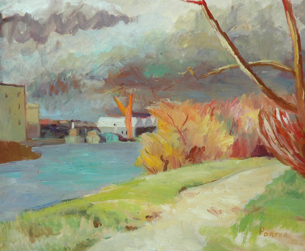 Der Fluss bei Kew von Frederick James Porter