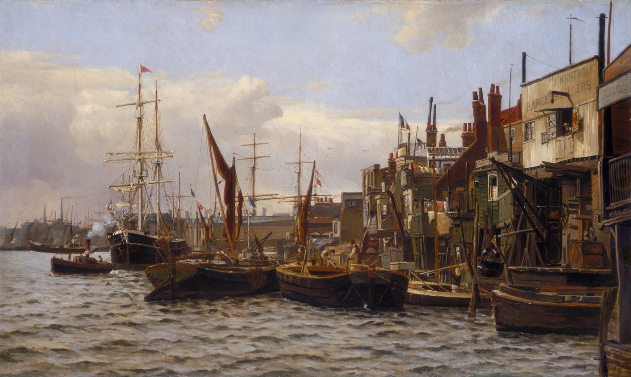 Der Fluss bei Limehouse (ca. 1890) von Frederick A Winkfield