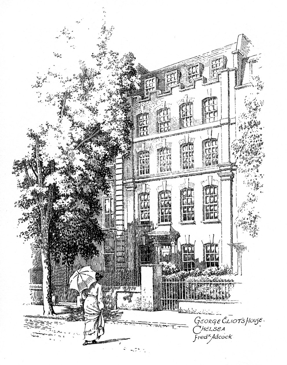 George Eliots Haus, Chelsea, London, 1912 von Frederick Adcock