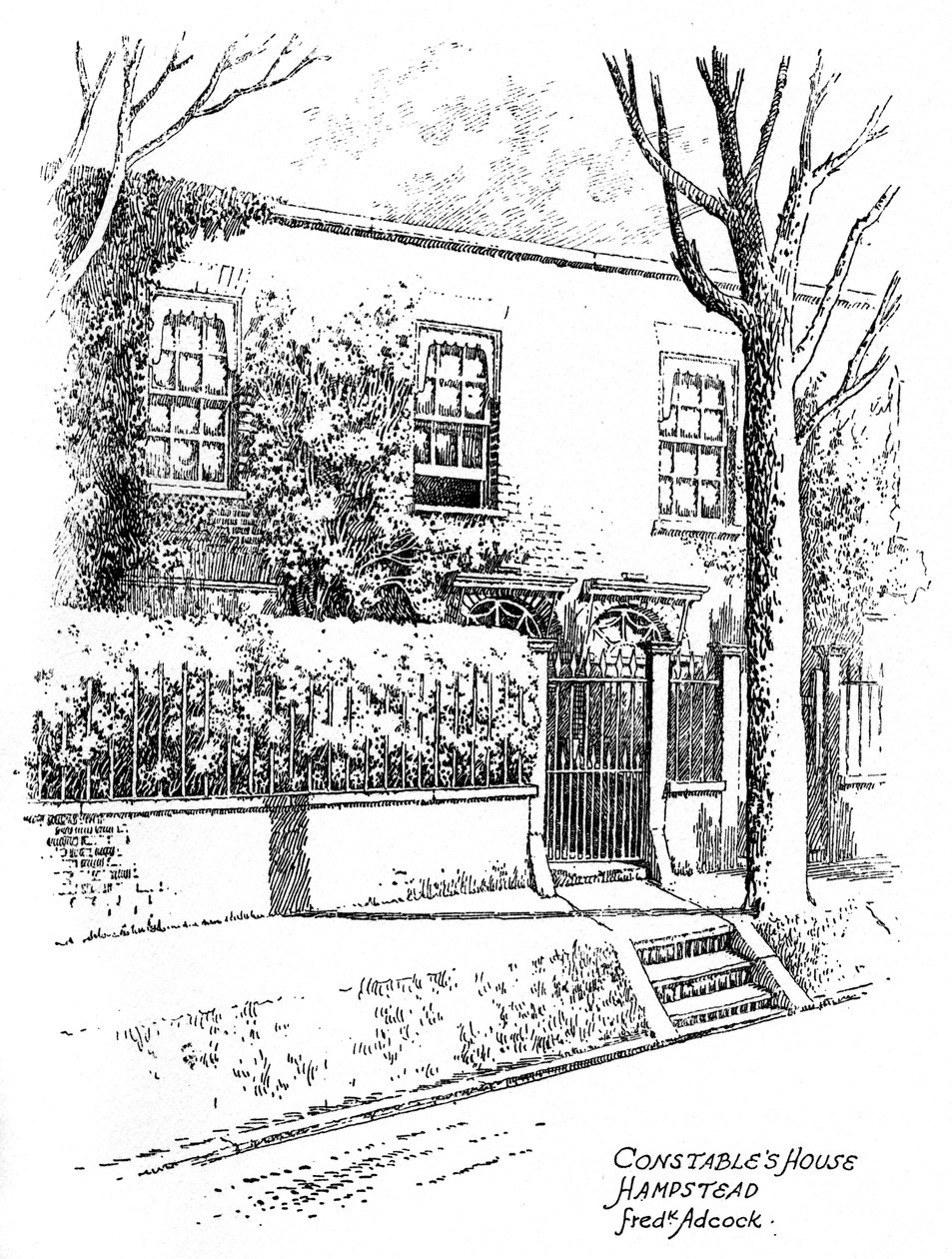 Haus von John Constable, Hampstead, London, 1912 von Frederick Adcock