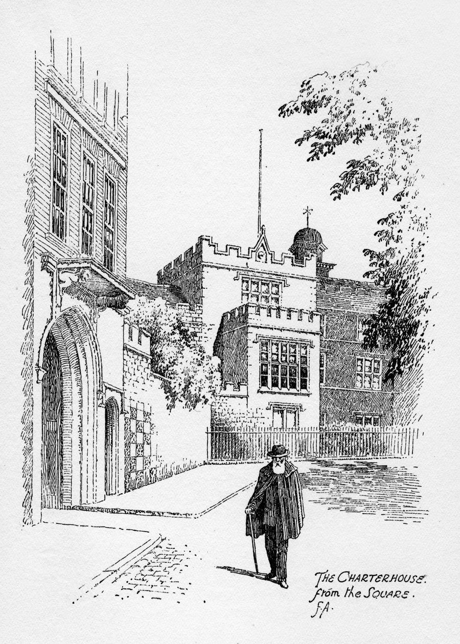 Die Charterhouse vom Platz aus, London, 1912 von Frederick Adcock