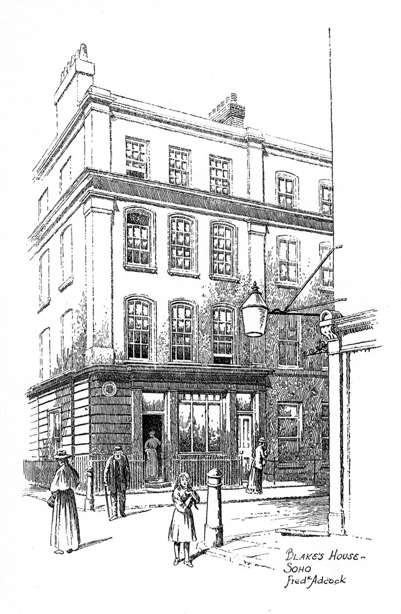 William Blakes Haus, Soho, London von Frederick Adcock