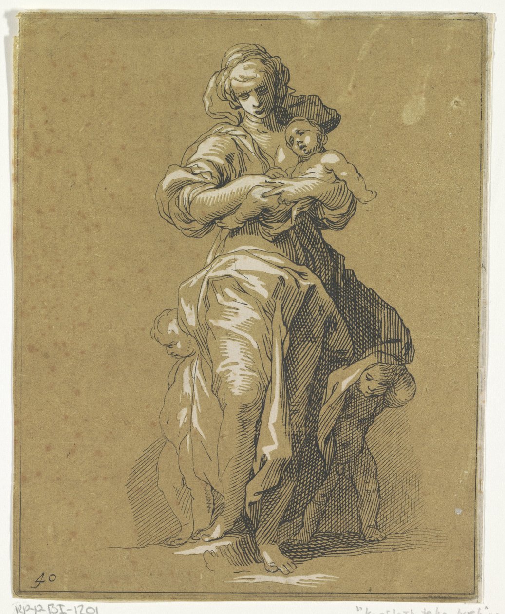 Caritas mit drei Kindern von Frederick Bloemaert