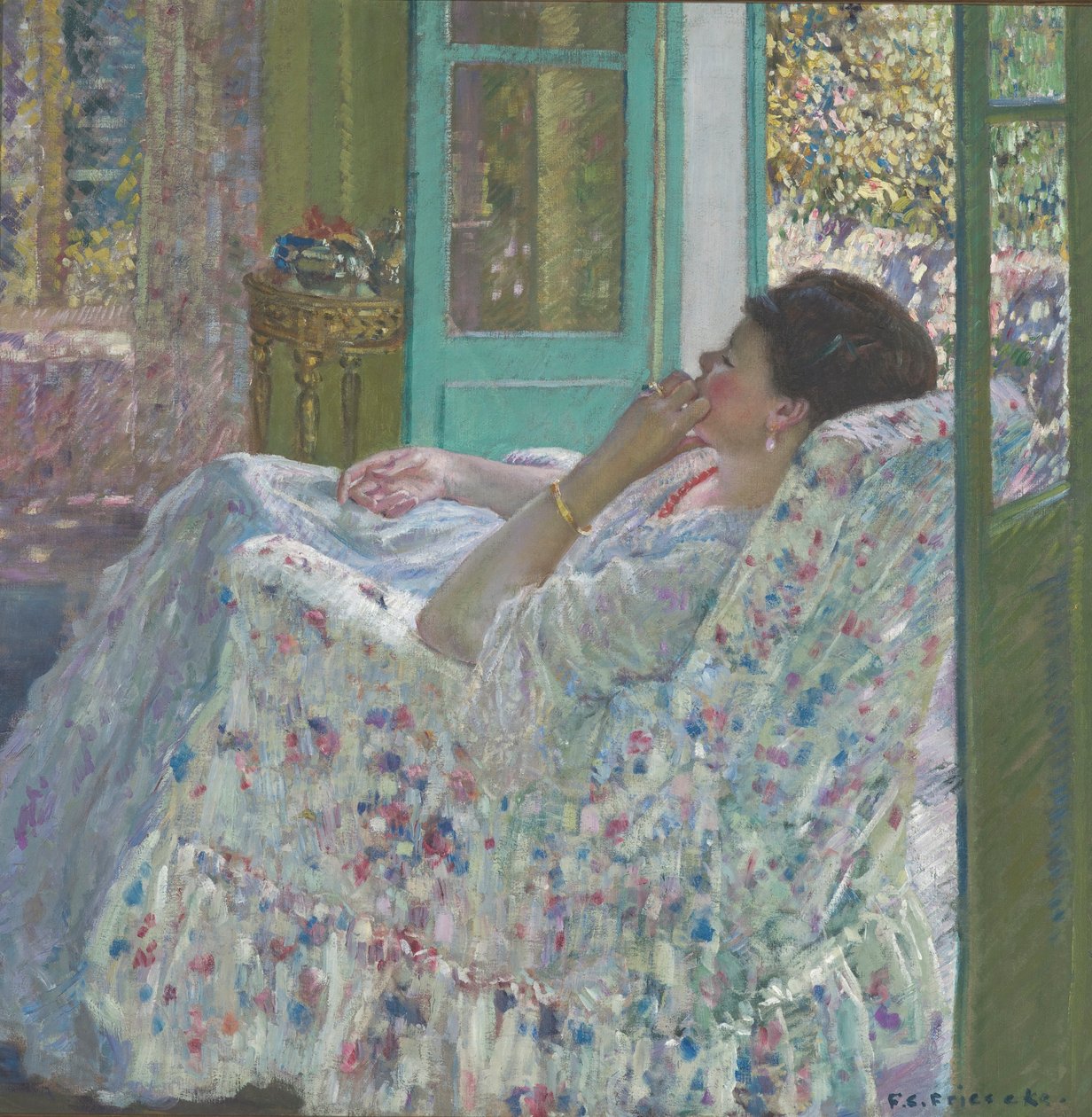 Nachmittag - Gelbes Zimmer von Frederick Carl Frieseke